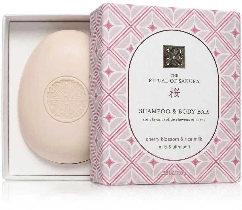 Rituals The Ritual of Sakura Šampūnas & Body Bar kietasis šampūnas ir kūno prausiklis, 100 g