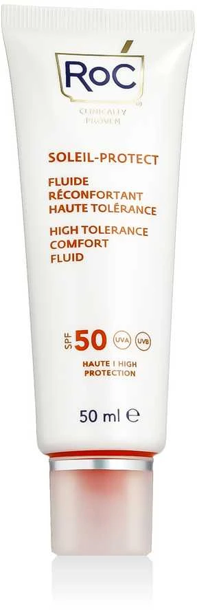 Roc Soleil-Protect High Tolerance Comfort Fluid SPF 50+ apsauginis fluidas nuo saulės veidui, 50 ml