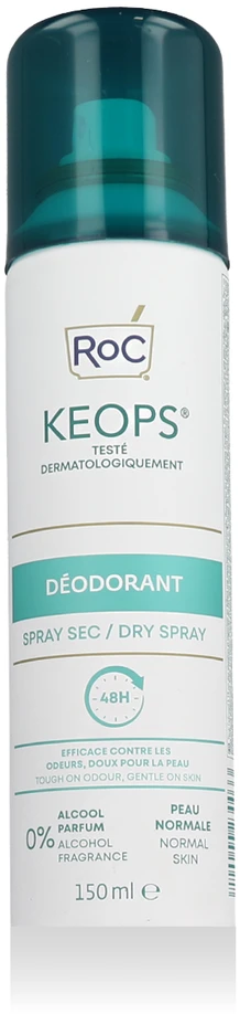 ROC Keops Deo Purškiklis - Dry purškiamas dezodorantas, 150 ml