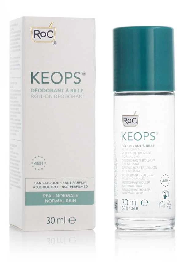 ROC Keops Deo Roll-On - Normal Skinrutulinis dezodorantas normaliai odai, 30 ml