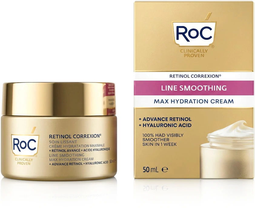 RoC Retinol Correxion Line Smoothing Max Hydration kreminis, 50 ml
