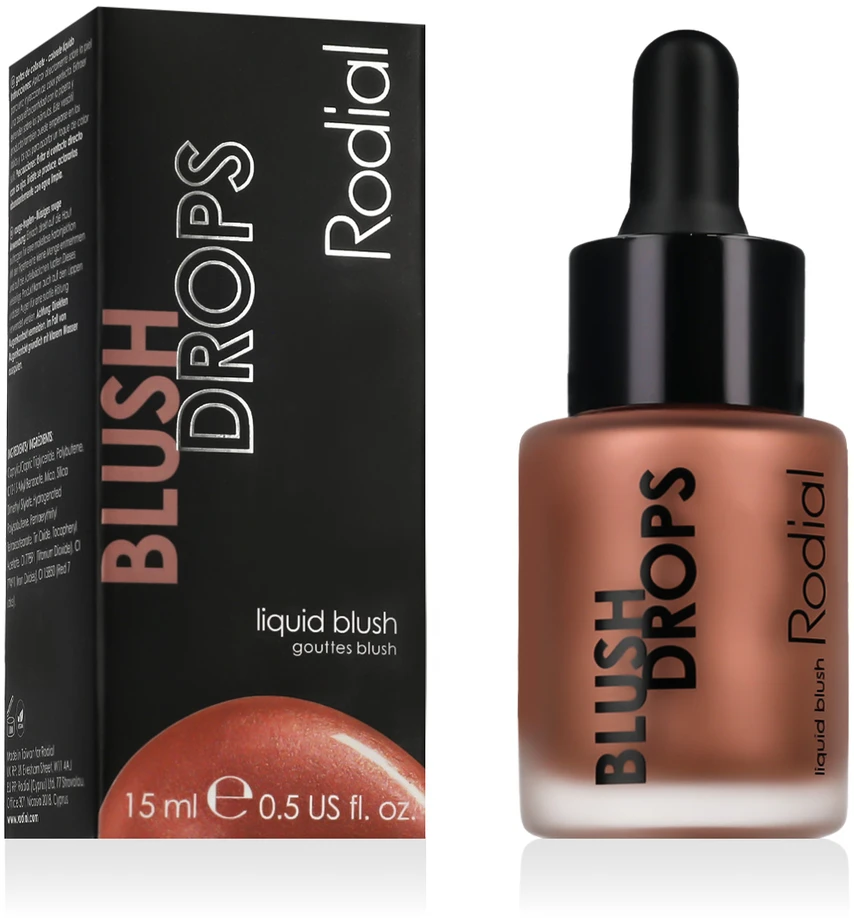 Rodial Blush Drops Liquid Blush skysti skaistalai, atspalvis: Sunset Kiss, 15 ml