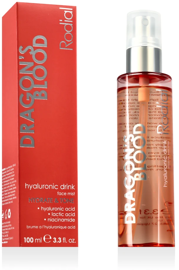 Rodial Dragon's Blood Hyaluronic Drink Face Mist daugiafunkcė drėkinanti priemonė veidui, 10 ml