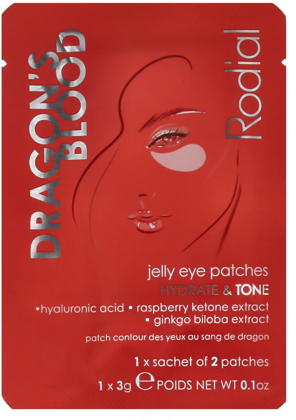 Rodial Dragon's Blood Jelly Eye Patche drėkinanti gelinė paakių kaukė, 3 g