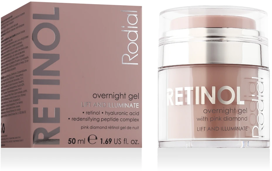 Rodial Rožinė Diamond Retinol Overnight Gel naktinis veido kremas–gelis, 50 ml