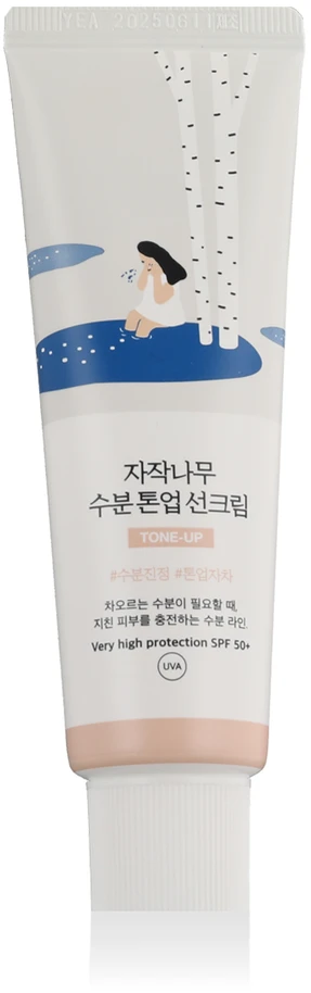 Round Lab Birch Juice Moisturizing Tone Up Sunscreen SPF50+ Tonuojantis apsauginis kremas nuo saulės, 50 ml