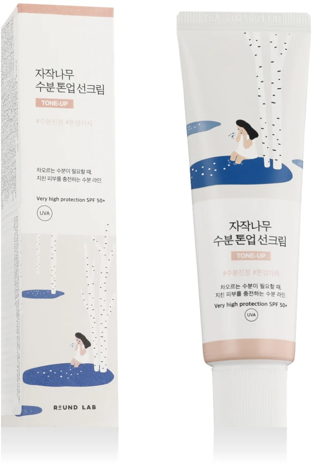 Round Lab Birch Juice Moisturizing Tone Up Sunscreen SPF50+ Tonuojantis apsauginis kremas nuo saulės, 50 ml