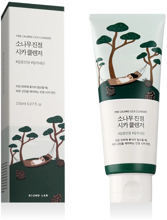 Round Lab ROUND LAB Pine Calming Cica Valiklis 150 ml 150mlml veido prausiklis Moterims