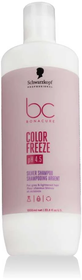 Schwarzkopf Professional BC Bonacure Color Freeze pH 4.5 Sidabrinis Šampūnas, 1000 ml