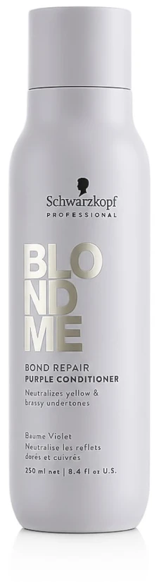 Schwarzkopf Professional BlondMe Bond Repair Violetinė Conditioner kondicionierius šviesiems plaukams, 250 ml