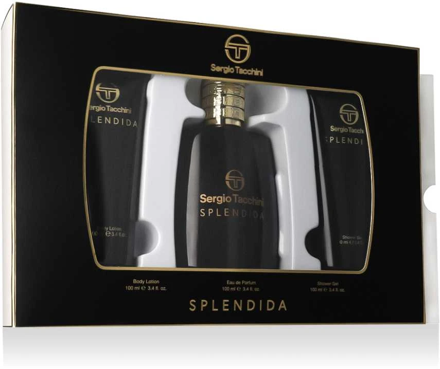 Sergio Tacchini Splendida rinkinys moterims (EDP, 100 ml + dušo želė, 100 ml + kūno losjonas, 100 ml)
