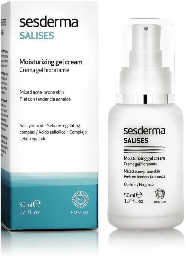 Sesderma Salises Moisturizing Gel Cream Drėkinantis gelinis kremas veidui, 50 ml