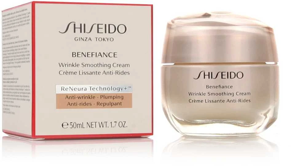 Shiseido Benefiance Wrinkle Smoothing Cream veido kremas nuo raukšlių, 50 ml