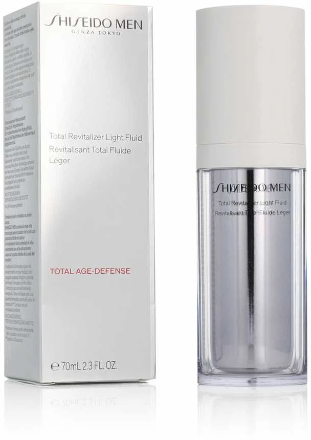 Shiseido Men Total Revitalizer Light Fluid senėjimą stabdantis drėkinamasis fluidas vyrams, 70 ml