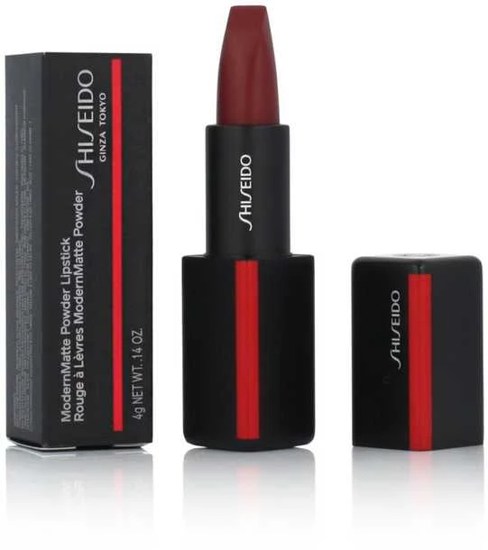 Shiseido ModernMatte Powder matiniai lūpų dažai, 4g, Spalva: 516 Exotic Red