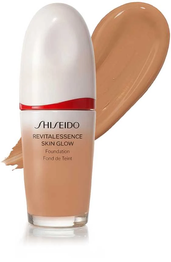 „Shiseido Revitalessence Skin Glow“ skystas makiažo pagrindas, 410 Sunstone SPF 30, 30 ml