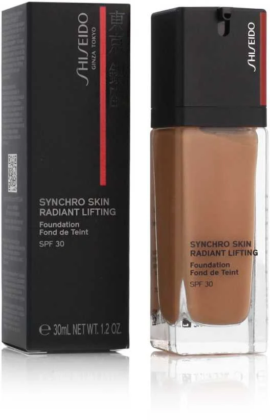„Shiseido Synchro Skin Radiant Lifting Oil Free Kreminis Foundation“ makiažo pagrindas SPF 30, 30 ml