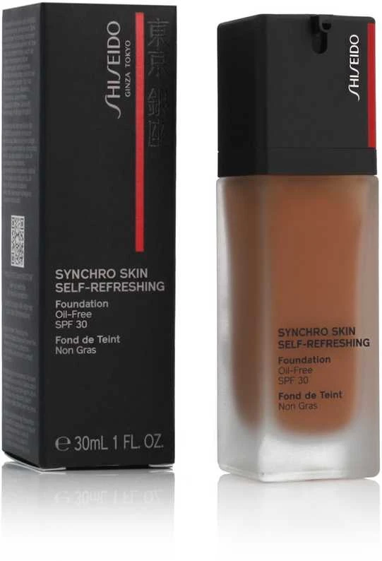 „Shiseido Synchro Skin“ gaivinantis skystas makiažo pagrindas be aliejaus, 450 Copper SPF 30, 30 ml