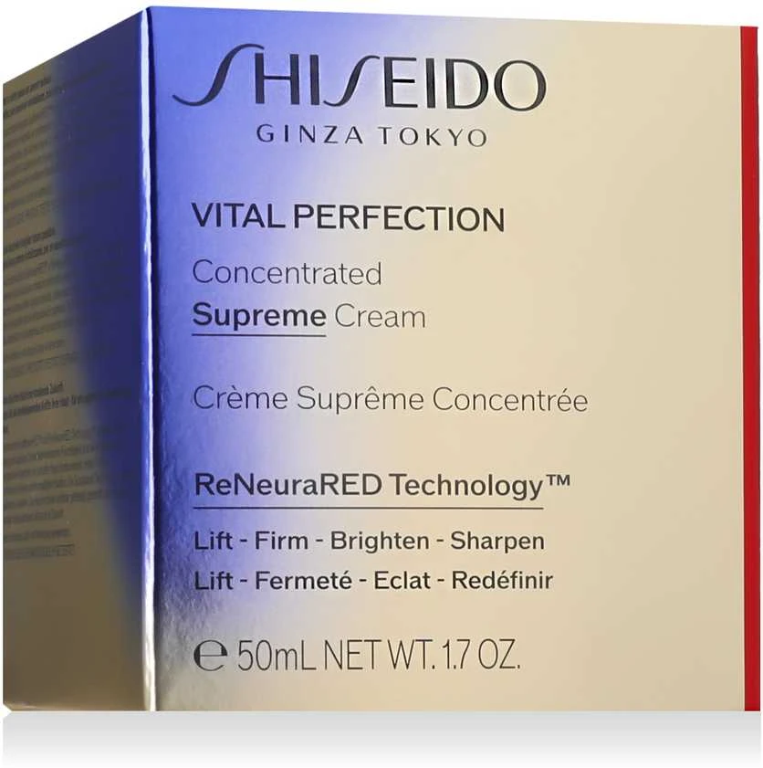 „Shiseido Vital Perfection“ koncentruotas stangrinamasis ir stangrinamasis veido kremas rytui ir vakarui, 50 ml