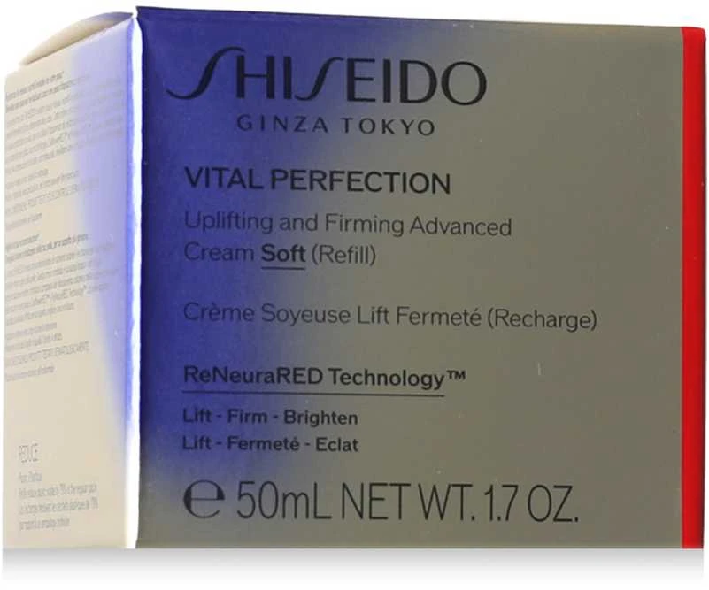 Shiseido Vital Perfection Uplifting & Firming Advanced Kreminis Soft Refill stangrinantis senėjimo požymius stabdantis veido kremas-papildymas, 50 ml