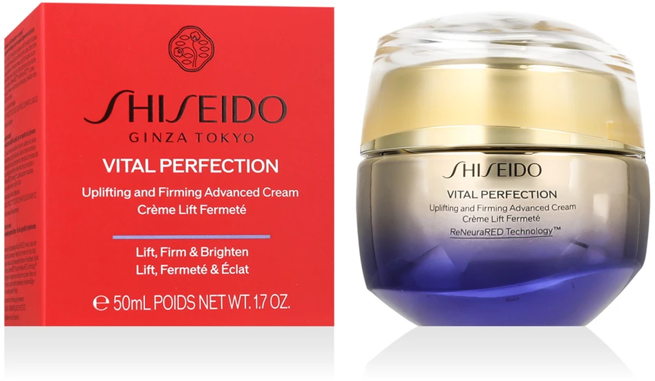Shiseido Vital Perfection Uplifting ir Firming Advanced senėjimo požymius stabdantis veido kremas, 50 ml