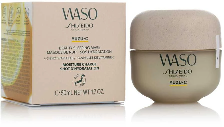 Shiseido Waso Yuzu-C Beauty Sleeping Mask drėkinanti naktinė veido kaukė, 50 ml