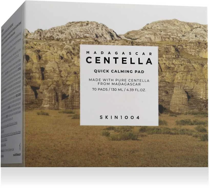 SKIN1004 Madagascar Centella Quick Calming Pad raminantys veido padeliai su azijine centele, 130 ml