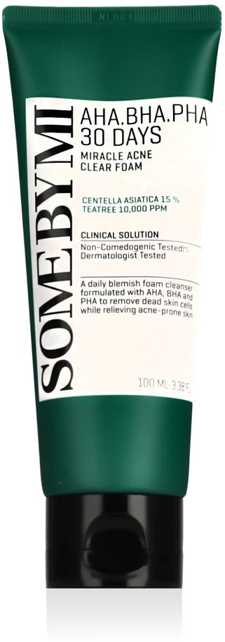 Veido prasiklis SOME BY MI AHA-BHA-PHA 30 DAYS MIRACLE ACNE CLEAR FOAM [100ml]-100ml
