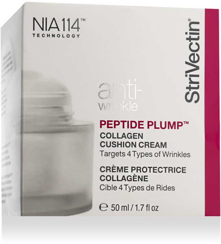 StriVectin Anti-Wrinkle Peptide Plump Collagen Cushion Kreminis veido kremas nuo raukšlių, 50 ml
