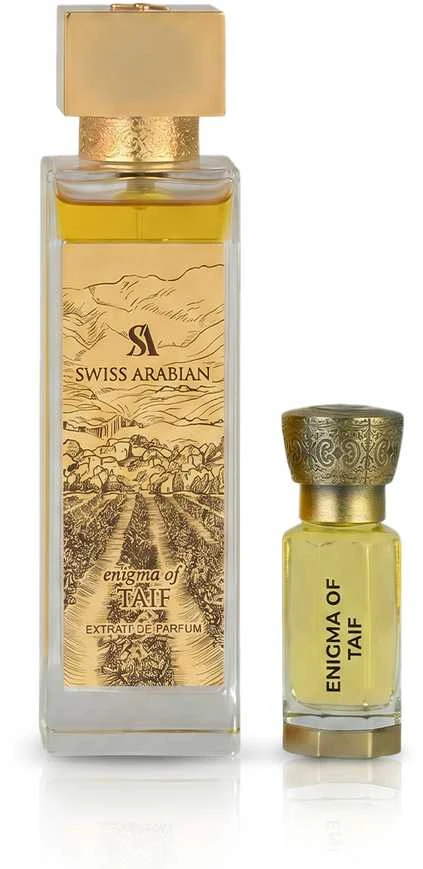 Swiss Arabian Šveicarijos arabų „Enigma of Taif“ kvepalų ekstraktas 100 ml + kvapusis aliejus 12 ml (unisex)