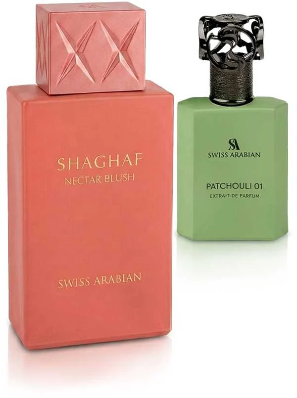 Swiss Arabian Shaghaf Nectar Blush Extrait de Parfum Patchouli 01 50 ml + EDP Shaghaf 75 ml (unisex)