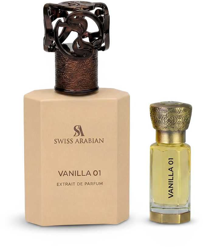 Swiss Arabian Šveicarijos arabiškos vanilės 01 kvepalų ekstraktas 50 ml + kvepalų aliejus 12 ml (moterims)