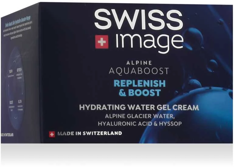 Swiss Image Alpine Aquaboost Replenish & Boost Hydrating Vanduo Gel Kreminis Day Kreminis, 50 ml