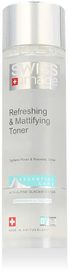 Swiss Image Essential Care Refreshing & Mattifying Toneris tonikas mišriai ir riebiai veido odai, 200 ml