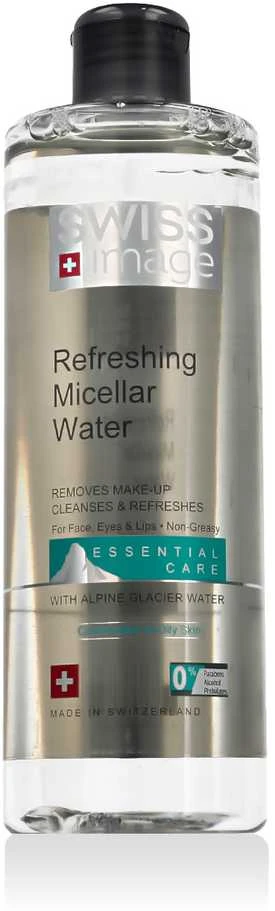 Swiss Image Essential Care Refreshing Micellar Vanduo micelinis vanduo mišriai ir riebiai veido odai, 400 ml