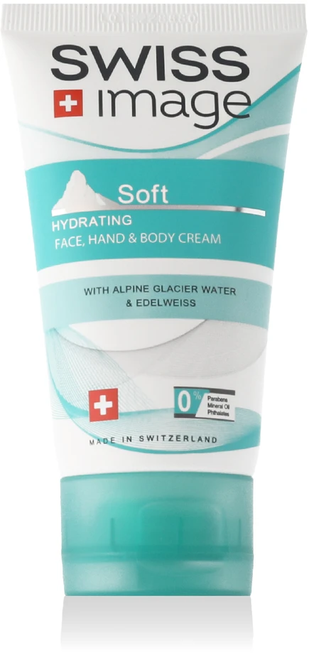 Swiss Image Švelnus drėkinamasis veido, rankų ir kūno kremas, 75 ml
