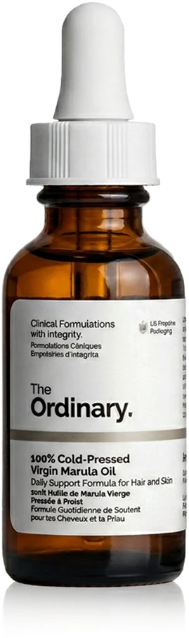The Ordinary 100% Cold-Pressed Virgin Marula Oil šalto spaudimo marula aliejus odai ir plaukams, 30 ml