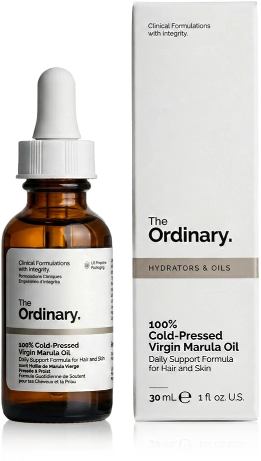 The Ordinary 100% Cold-Pressed Virgin Marula Oil šalto spaudimo marula aliejus odai ir plaukams, 30 ml