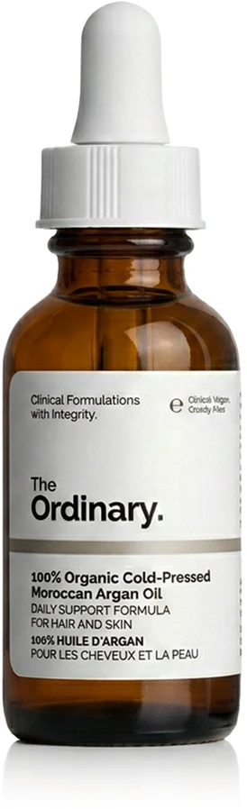 The Ordinary 100% Organic Moroccan Argan Oil 100% tyras, šalto spaudimo Maroko argano aliejus, 30 ml