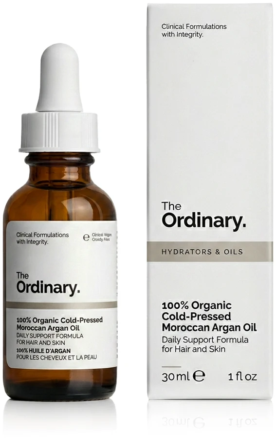 The Ordinary 100% Organic Moroccan Argan Oil 100% tyras, šalto spaudimo Maroko argano aliejus, 30 ml