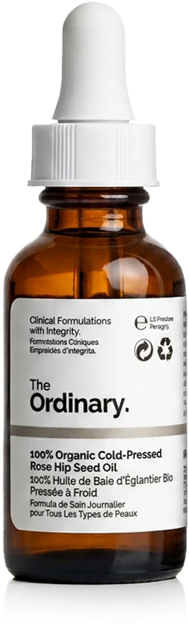 The Ordinary 100% Organic Rose Hip Seed Oil 100% tyras, šalto spaudimo erškėtuogių aliejus, 30 ml