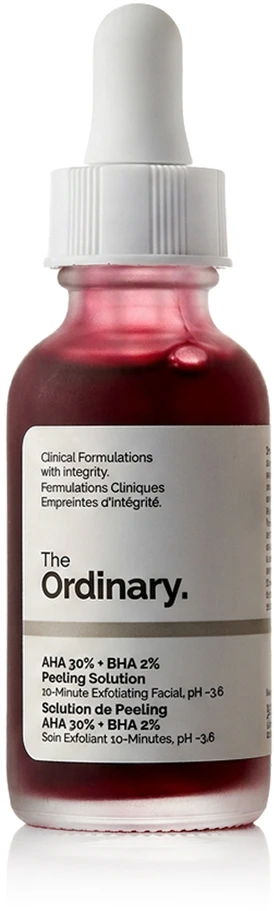 The Ordinary AHA 30% + BHA 2% Peeling Solution šveičiamasis tirpalas veidui, 30 ml