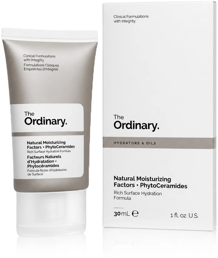 The Ordinary Natural Moisturizing Factors + PhytoCeramides maitinantis ir drėkinantis veido kremas sausai odai, 30 ml