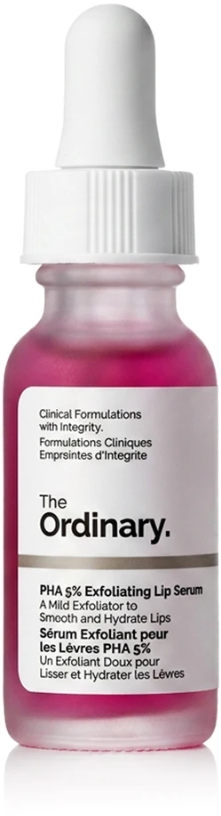The Ordinary PHA 5% Exfoliating Lip Serum šveičiamasis lūpų serumas, 15 ml