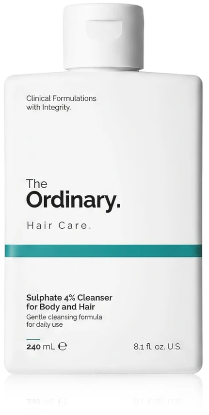 The Ordinary Sulphate 4% Hair Care Valiklis For Hair And Body prausiklis kūnui ir plaukams, 240 ml