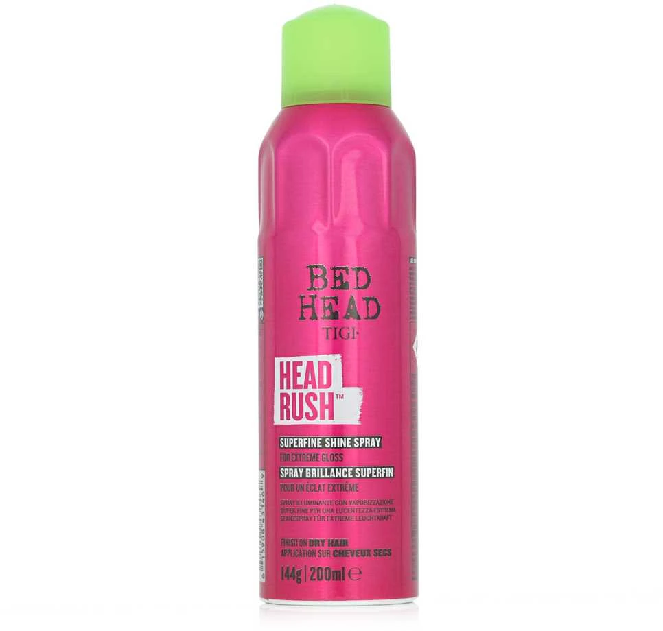 Tigi Bed Head Headrush Superfine Shine Purškiklis plaukų priemonė suteikianti spindesio 200ml