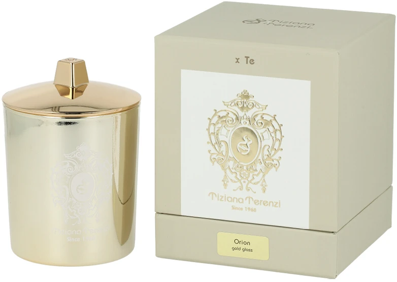 Tiziana Terenzi Orion Scented Candle in Gold Glass 170 g + Lid (unisex)