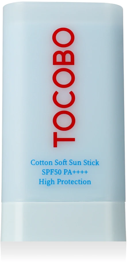 TOCOBO Cotton Soft Sun Stick SPF50+ PA++++ apsauginis veido kremas nuo saulės, 19 g
