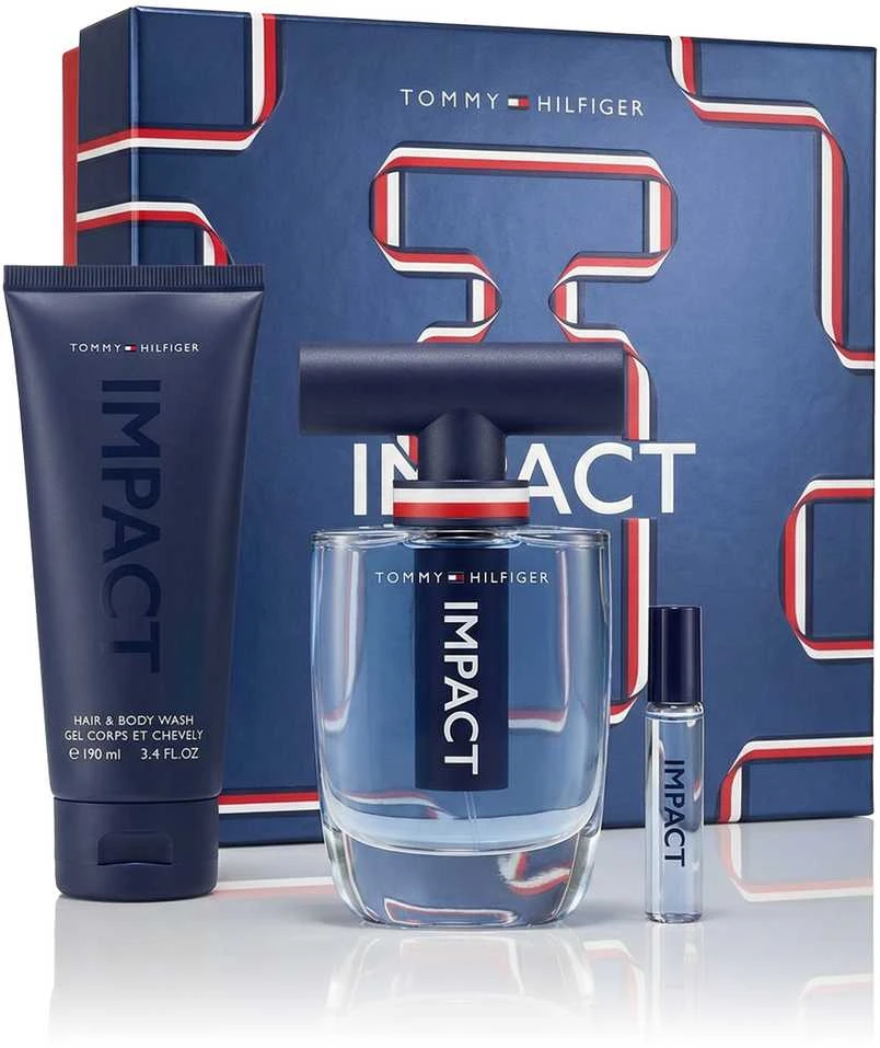 Tommy Hilfiger Impact rinkinys vyrams (EDT, 100 ml + dušo želė, 100 ml + EDT, 4 ml)