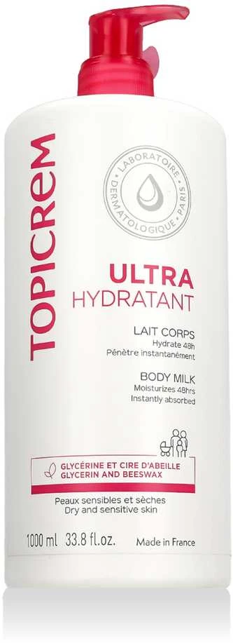 Topicrem Ultra-Moisturizing Body Milk Drėkinantis pienelis sausai ir jautriai odai, 1000 ml